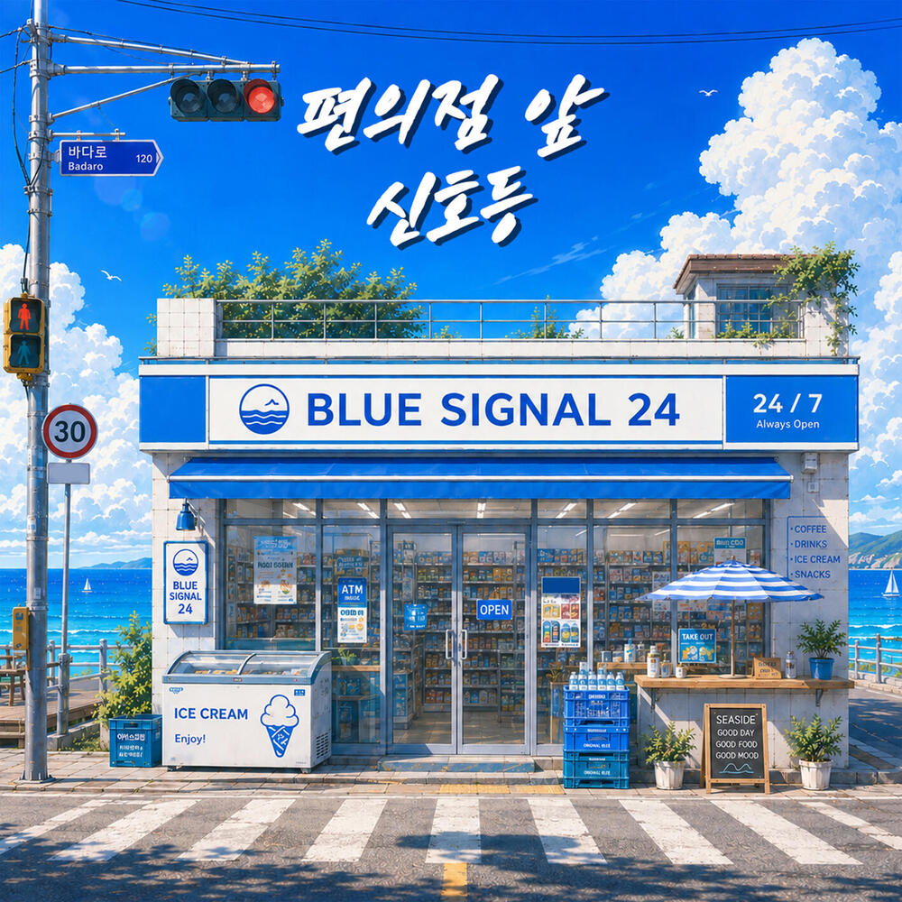 편의점 앞 신호등